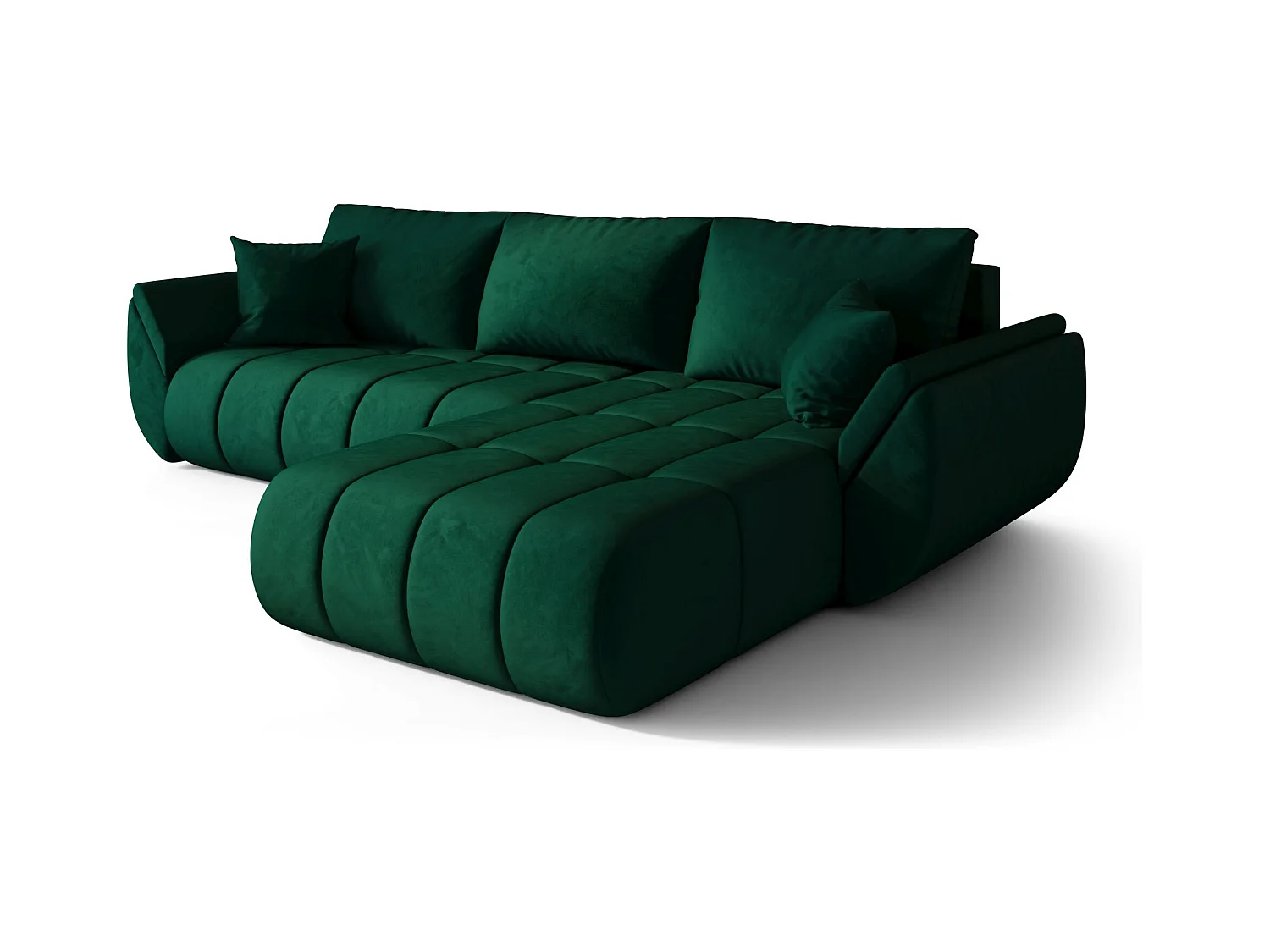 Canapé d’angle BEDANTE TOKYO PREMIUM L Monolith 37 avec fonction de couchage Côté droit