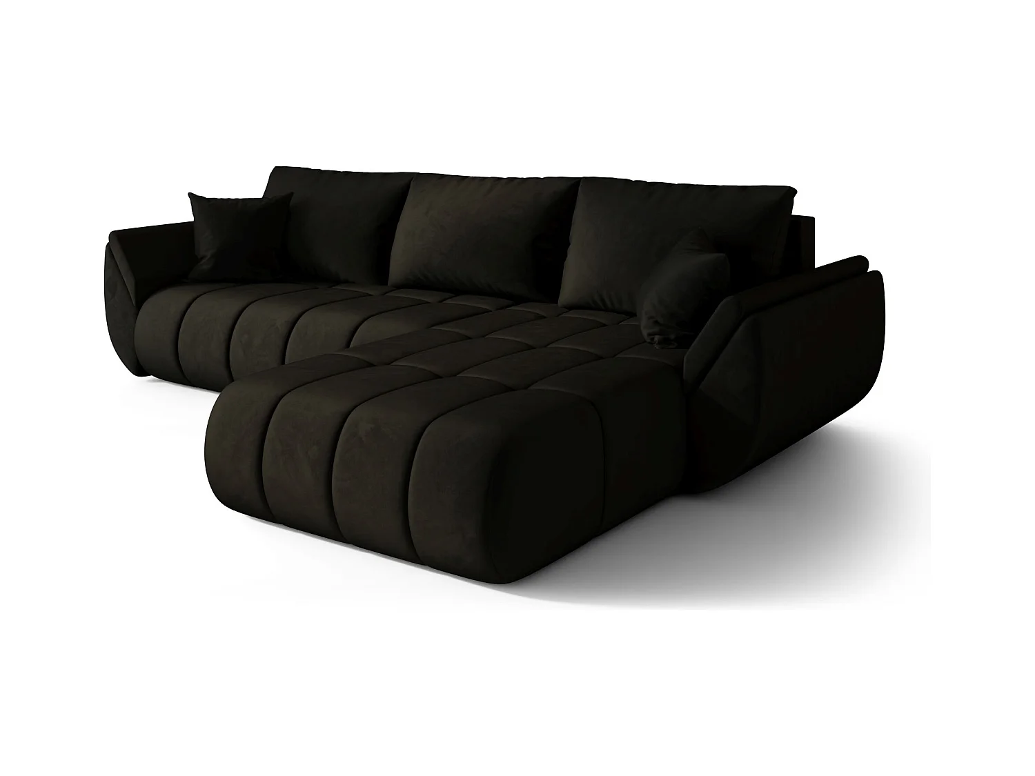 BEDANTE Ecksofa mit Schlaffunktion TOKYO PREMIUM R Monolith 95 Rechts
