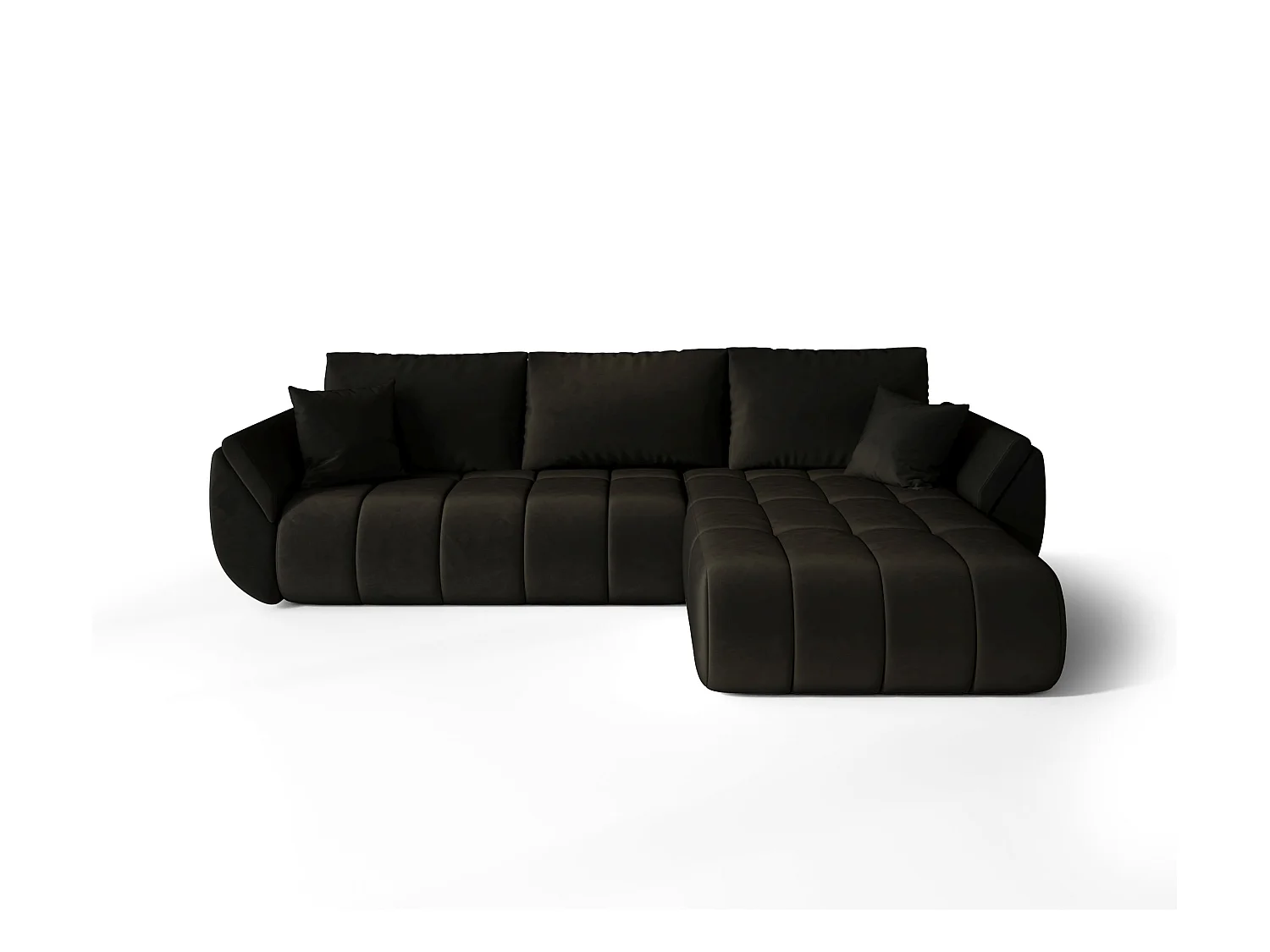 BEDANTE Ecksofa mit Schlaffunktion TOKYO PREMIUM R Monolith 95 Rechts