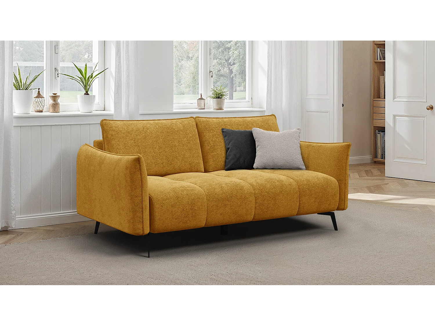 Sofa 2,5-Sitzer AERA, gelb