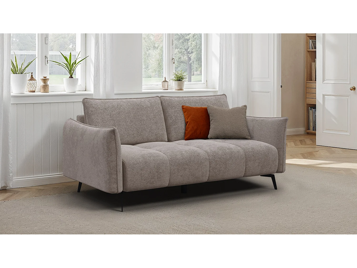 Sofa 2,5-Sitzer AERA, dunkelbeige