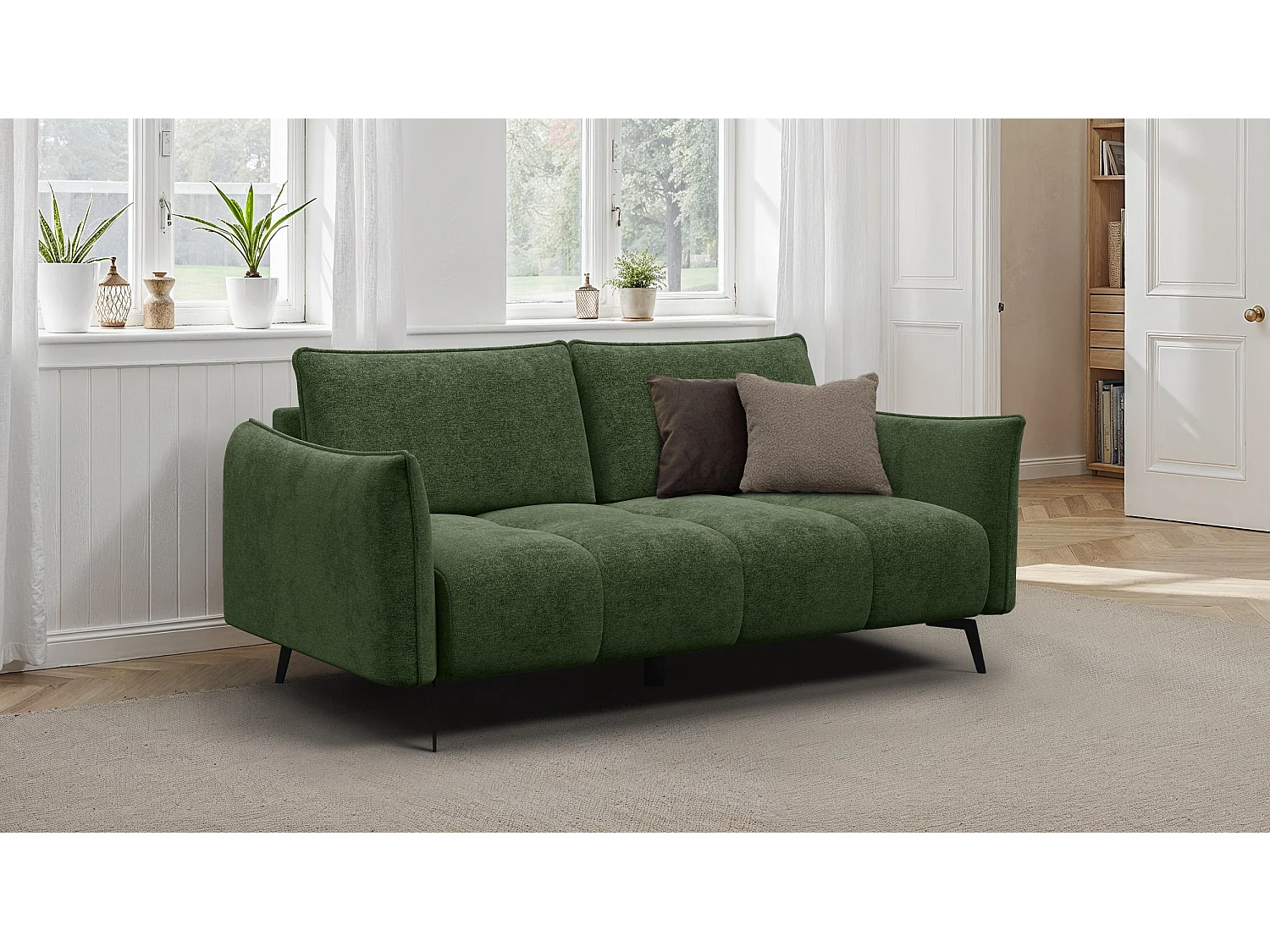 Sofa 2,5-Sitzer AERA, dunkelgrün