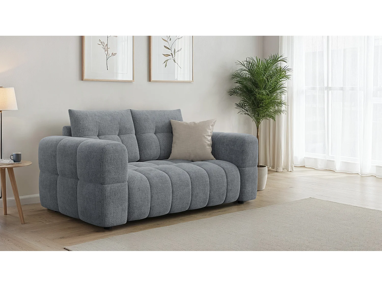 CLOUDI 2-Sitzer-Sofa, dunkelgrau