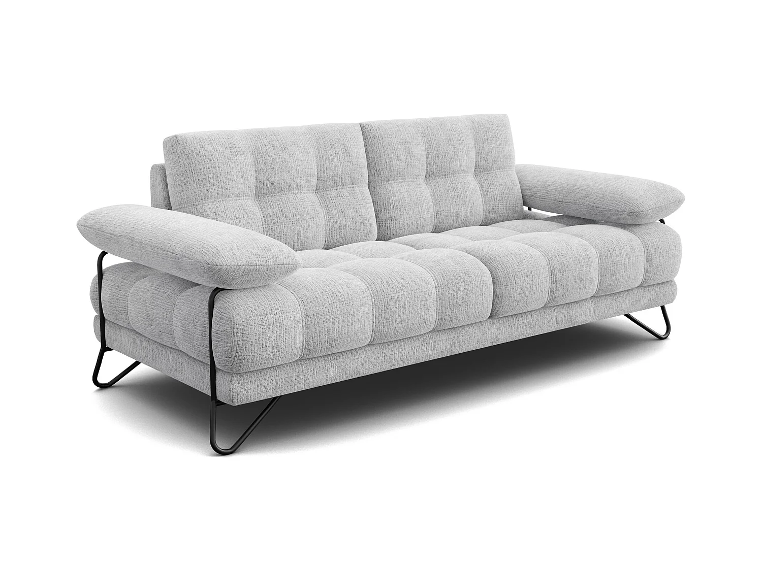 CANAPE BUBBARA 2,5 places, gris clair