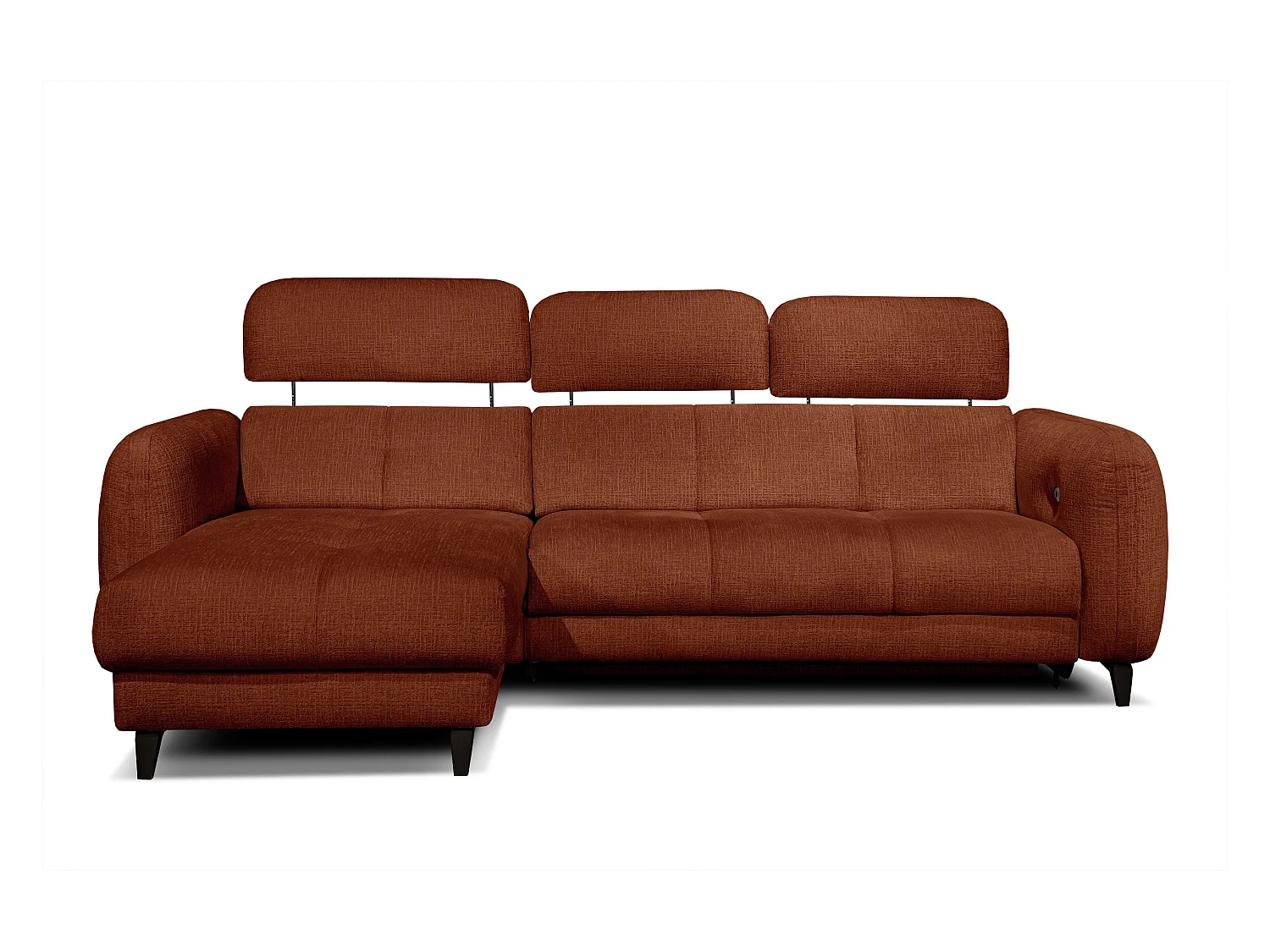 SVEN 3-Sitzer-Ecksofa, 1 Relax XL, verstellbare Kopfstützen, rot