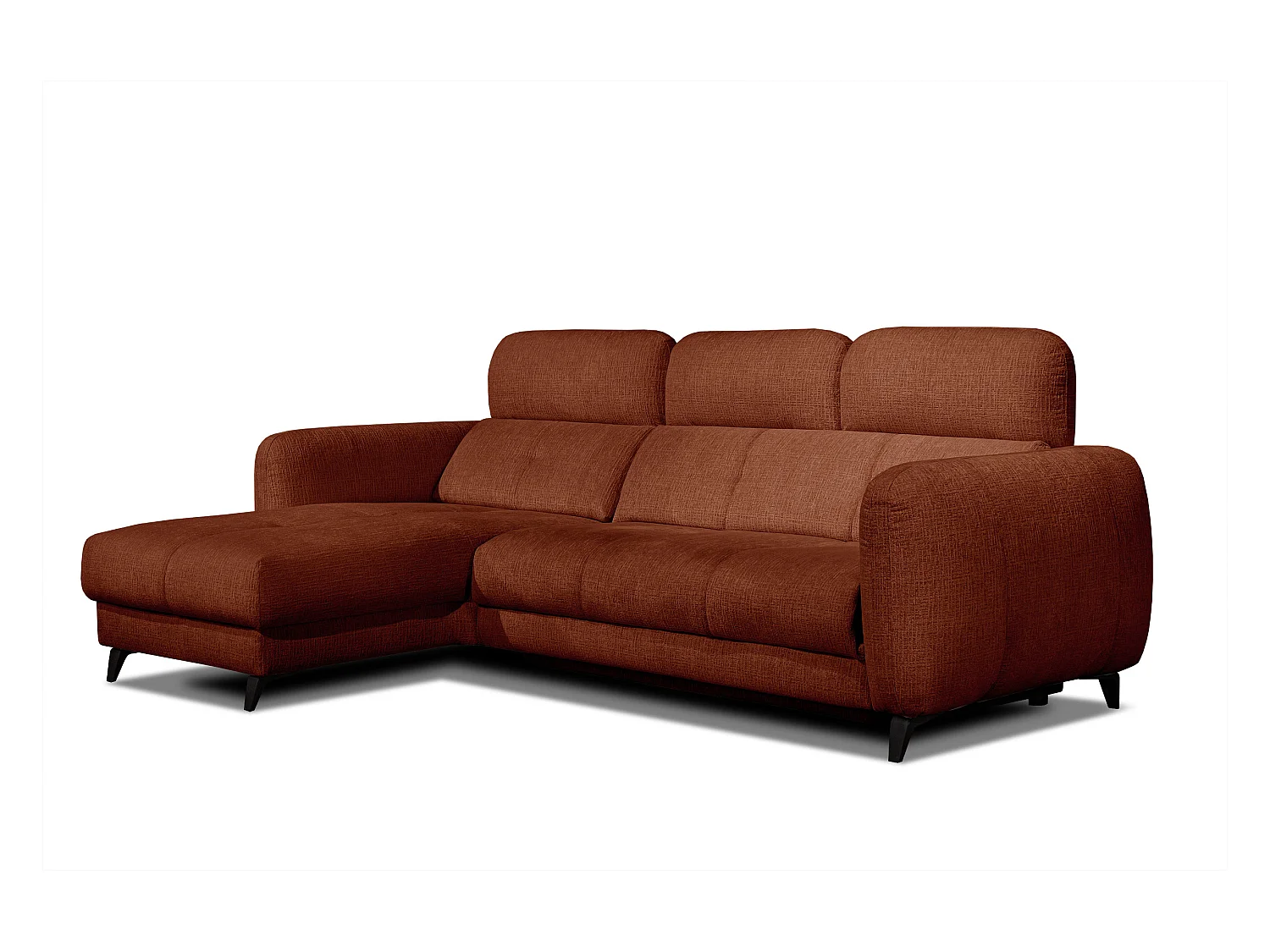 SVEN 3-Sitzer-Ecksofa, 1 Relax XL, verstellbare Kopfstützen, rot