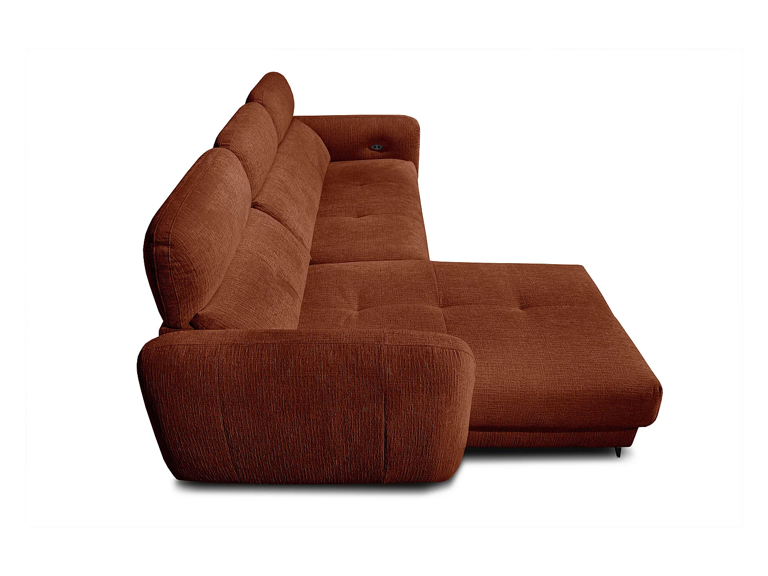 SVEN 3-Sitzer-Ecksofa, 1 Relax XL, verstellbare Kopfstützen, rot