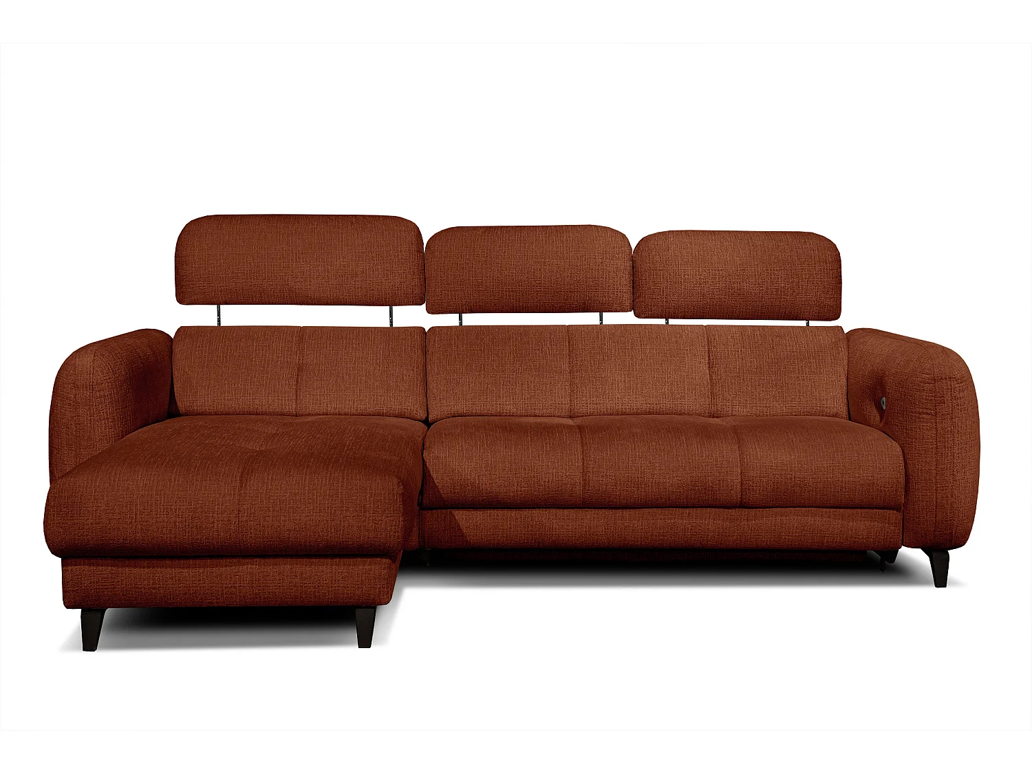 SVEN 3-Sitzer-Ecksofa, 1 Relax XL, verstellbare Kopfstützen, rot