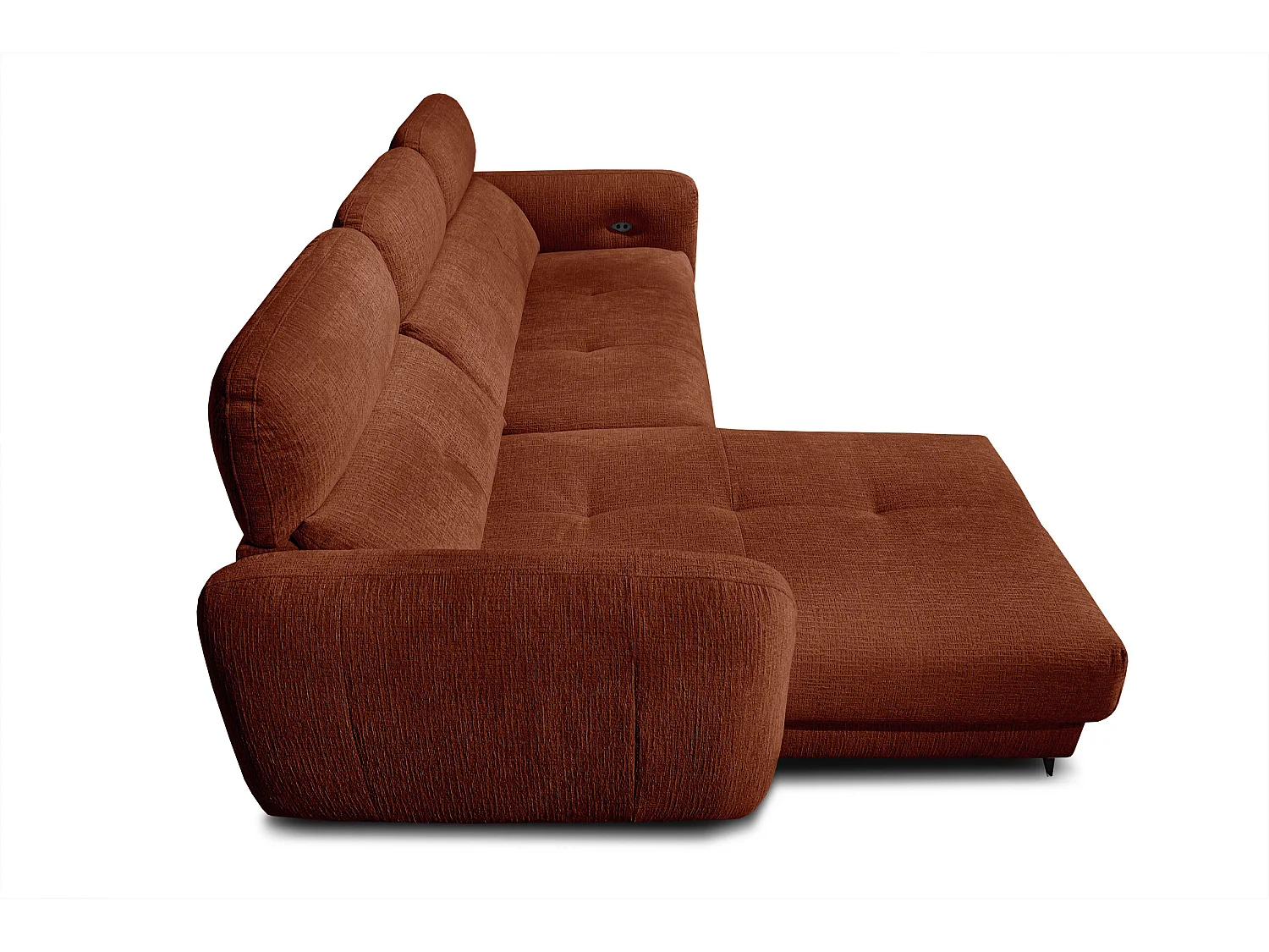 SVEN 3-Sitzer-Ecksofa, 1 Relax XL, verstellbare Kopfstützen, rot