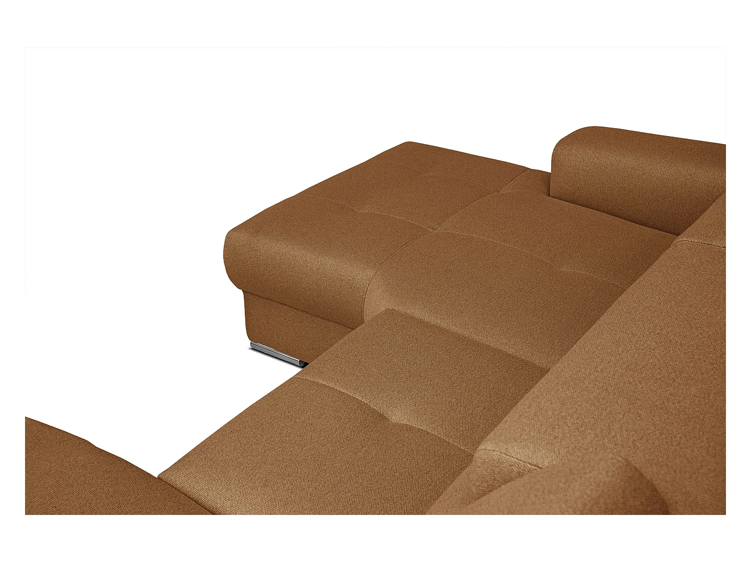 KARO 4-Sitzer-Ecksofa, 1 Relax, verstellbare Kopfstützen, orange