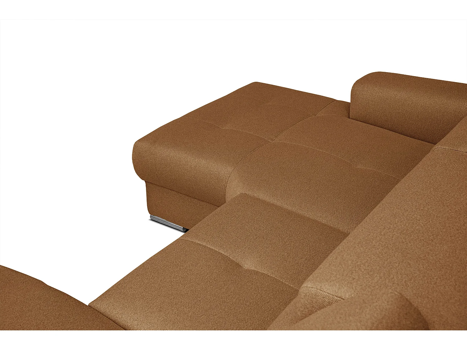 KARO 4-Sitzer-Ecksofa, 1 Relax, verstellbare Kopfstützen, orange