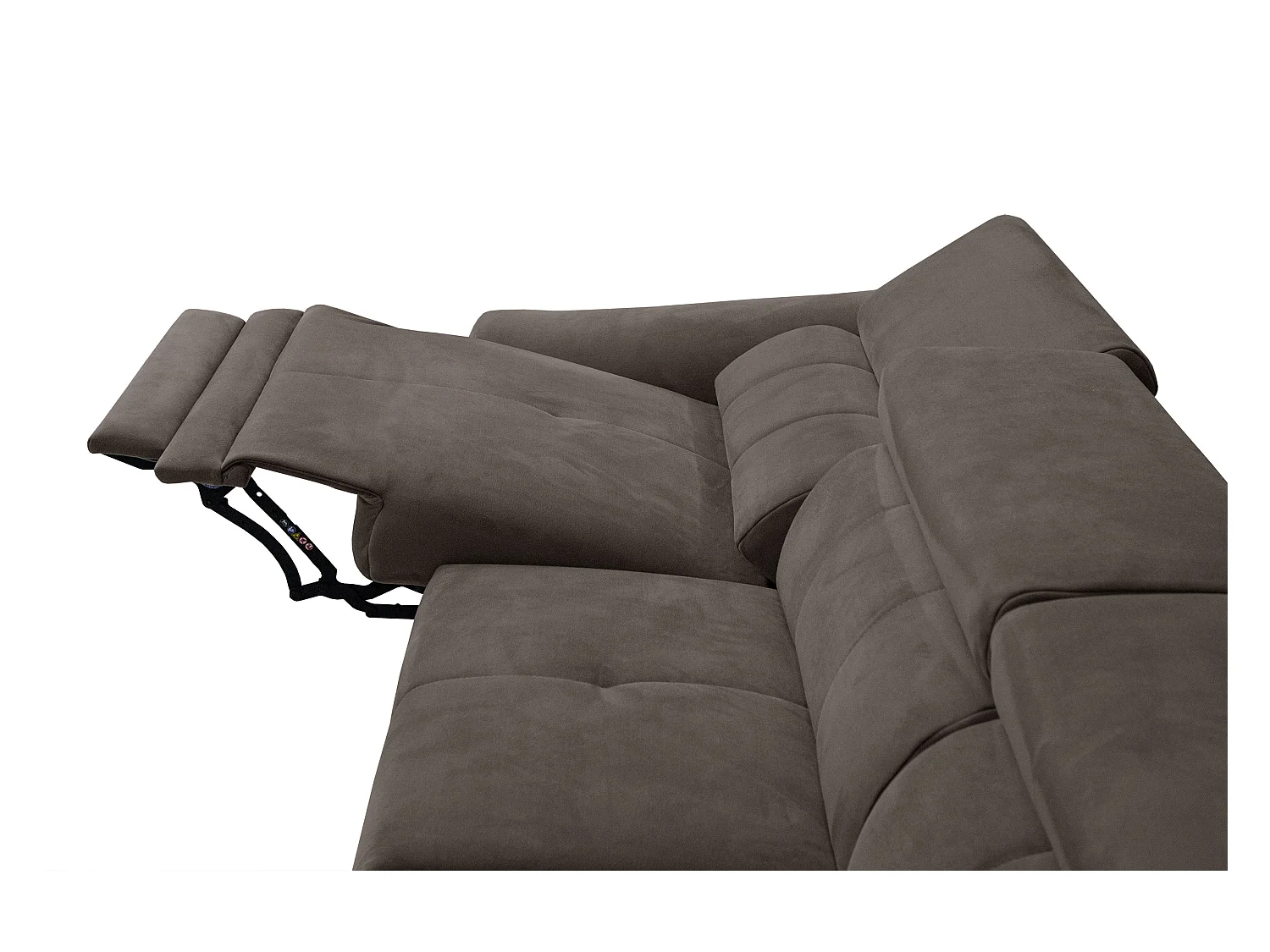 LARS 5-Sitzer-Ecksofa, 1 Relax, verstellbare Kopfstützen, taupe