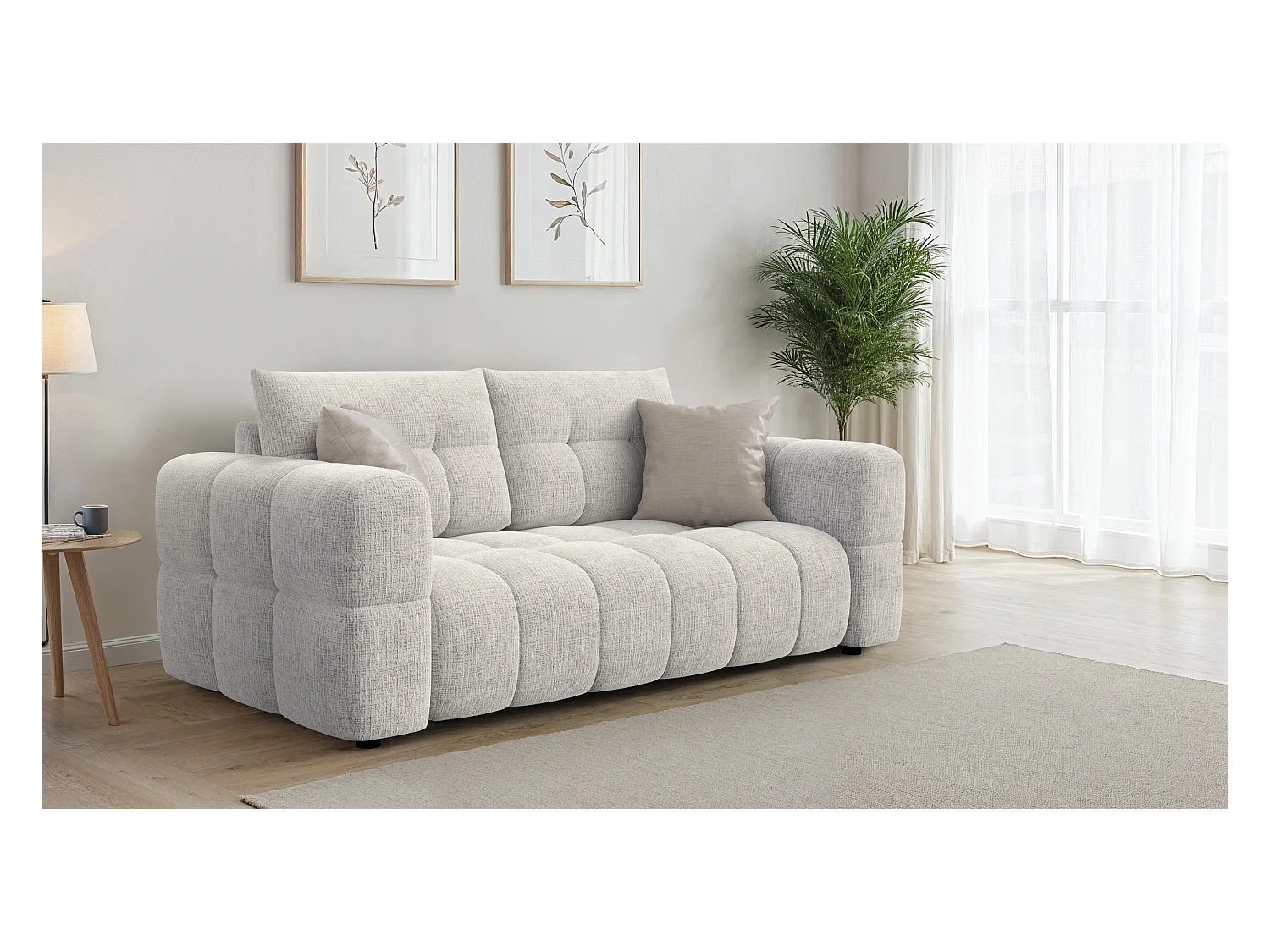 CANAPE CLOUDI 2,5 places, crémeux