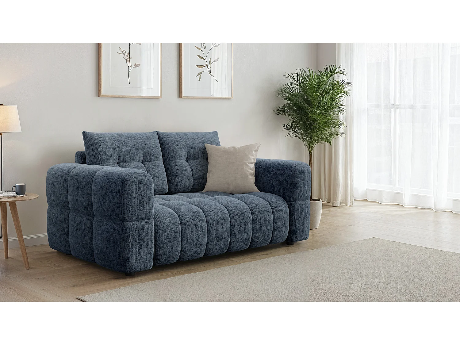 CLOUDI 2-Sitzer-Sofa, marineblau