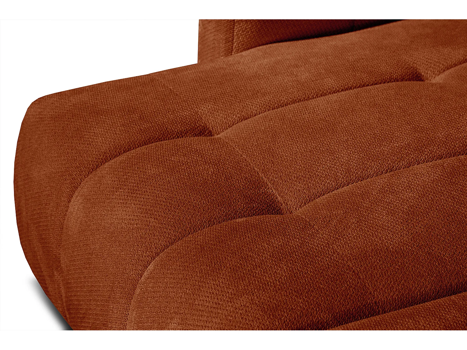 KIMI 3-Sitzer-Ecksofa, links, ausziehbarer Sitz, verstellbare Kopfstützen, rot