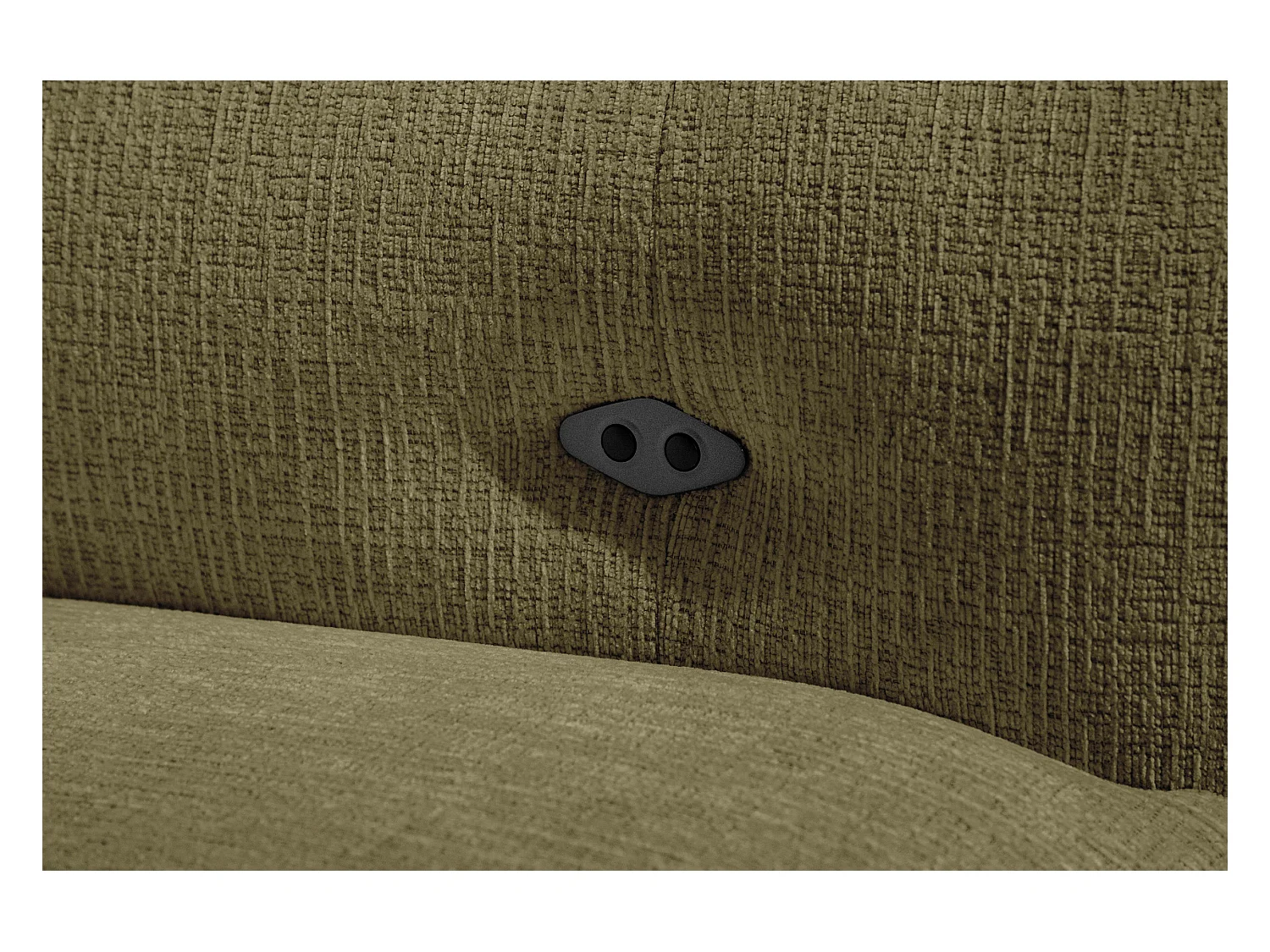 SVEN 3-Sitzer-Ecksofa, 1 Relax XL, verstellbare Kopfstützen, olivgrün