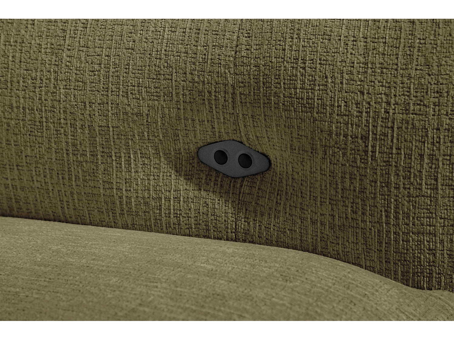 SVEN 3-Sitzer-Ecksofa, 1 Relax XL, verstellbare Kopfstützen, olivgrün