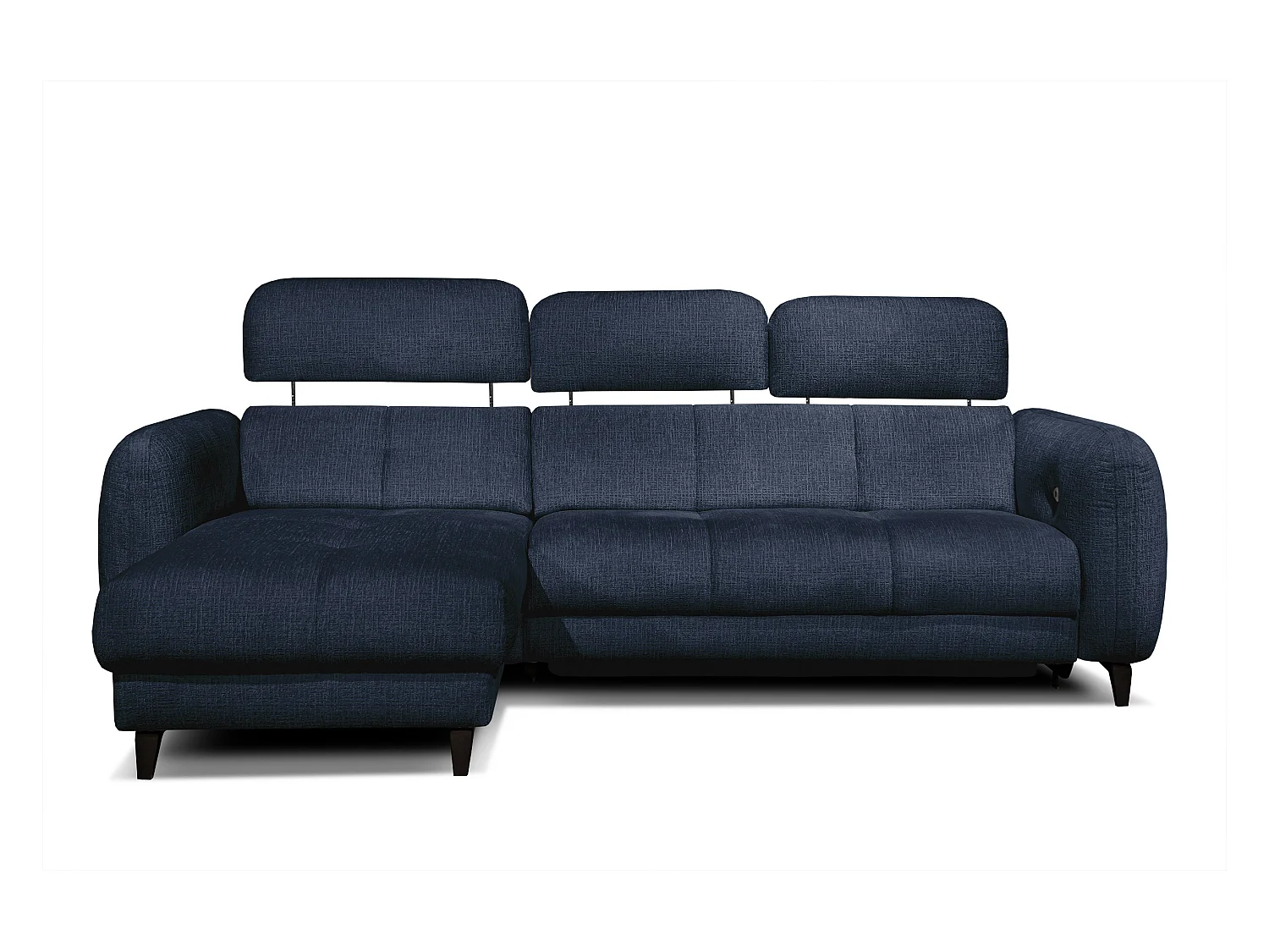 SVEN 3-Sitzer-Ecksofa, 1 Relax XL, verstellbare Kopfstützen, navy blue