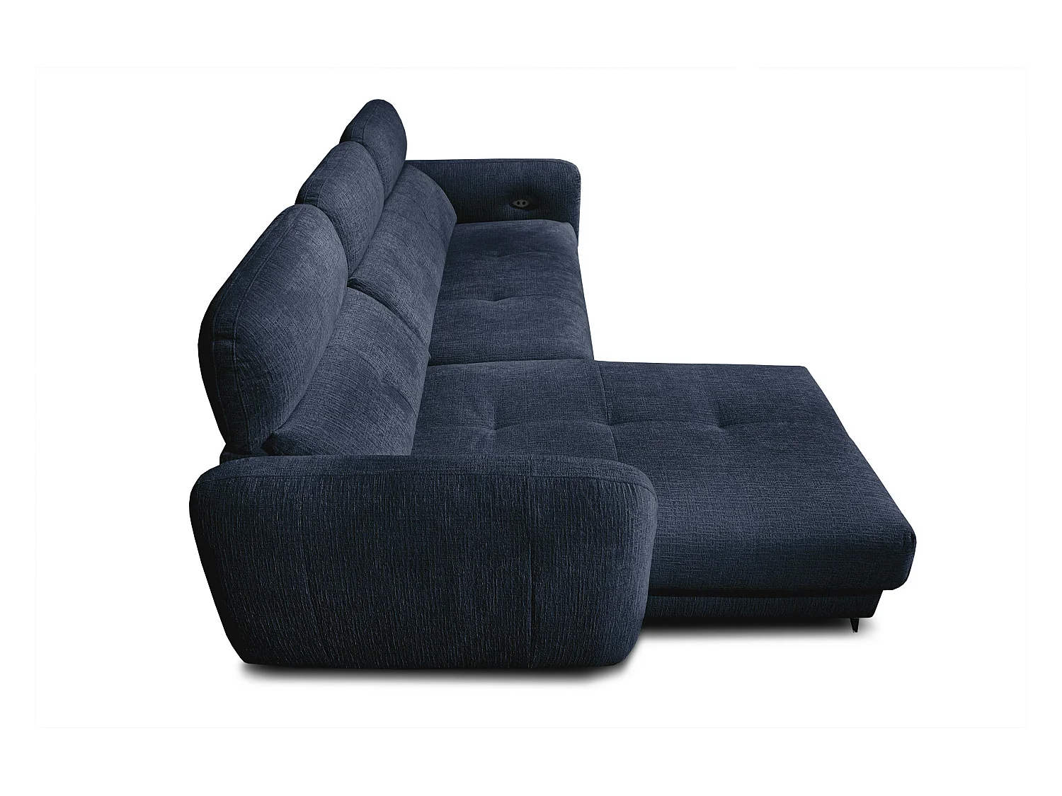SVEN 3-Sitzer-Ecksofa, 1 Relax XL, verstellbare Kopfstützen, navy blue