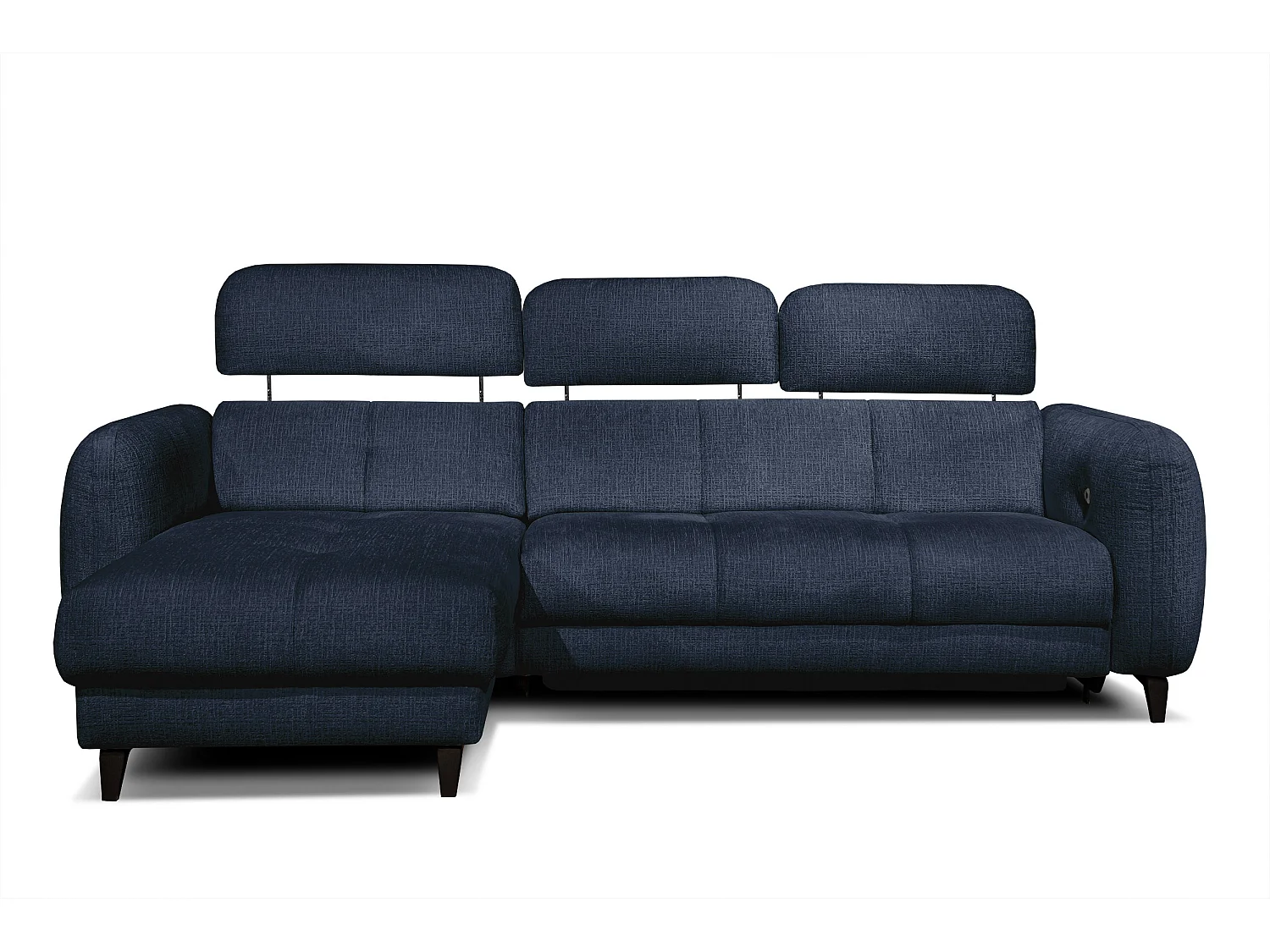 SVEN 3-Sitzer-Ecksofa, 1 Relax XL, verstellbare Kopfstützen, navy blue