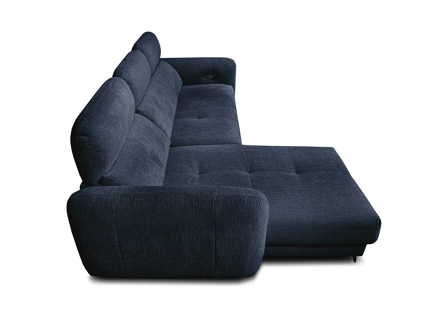 SVEN 3-Sitzer-Ecksofa, 1 Relax XL, verstellbare Kopfstützen, navy blue