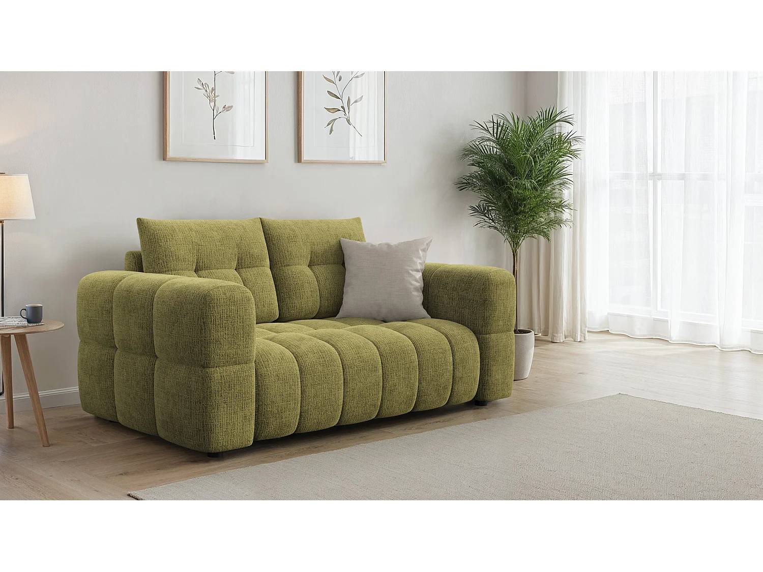 CLOUDI 2-Sitzer-Sofa, olivgrün