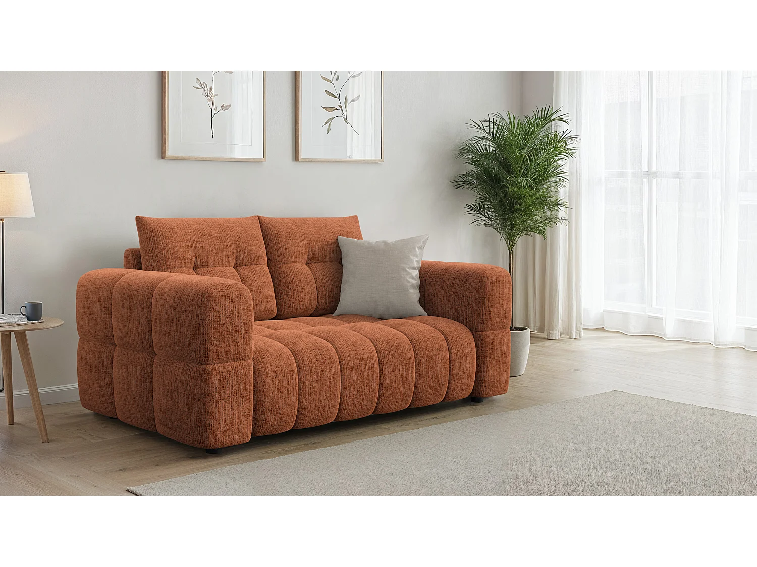 CLOUDI 2-Sitzer-Sofa, rostrot