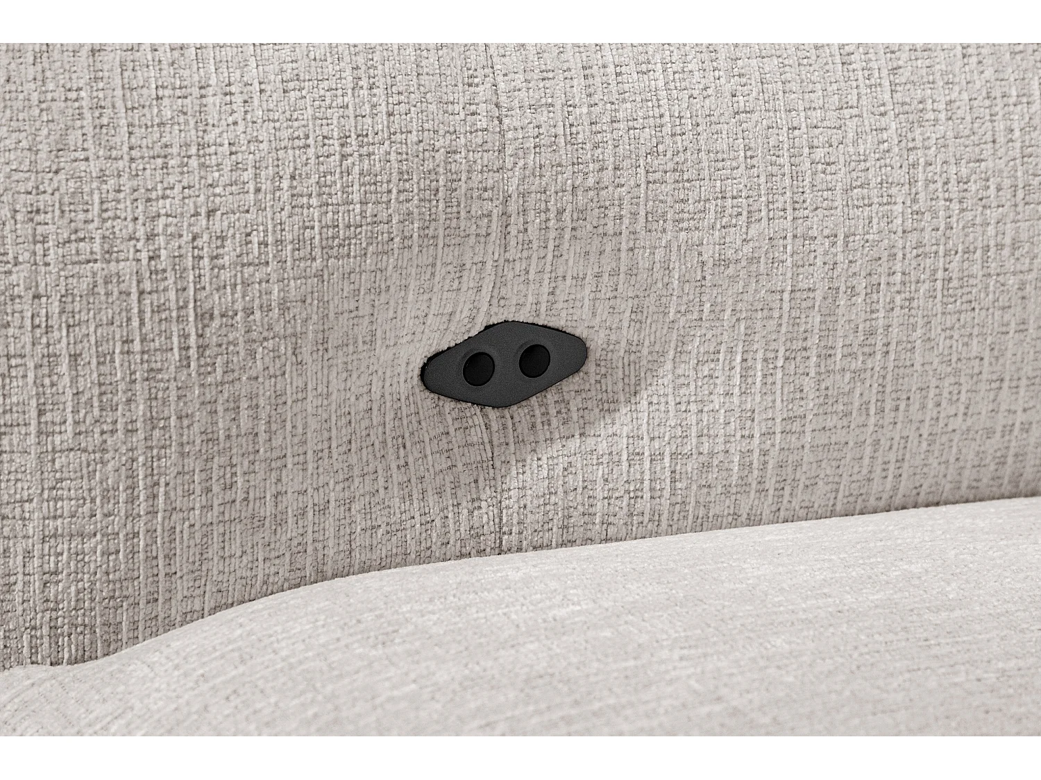 SVEN 3-Sitzer-Ecksofa, 1 Relax XL verstellbare Kopfstützen, creme