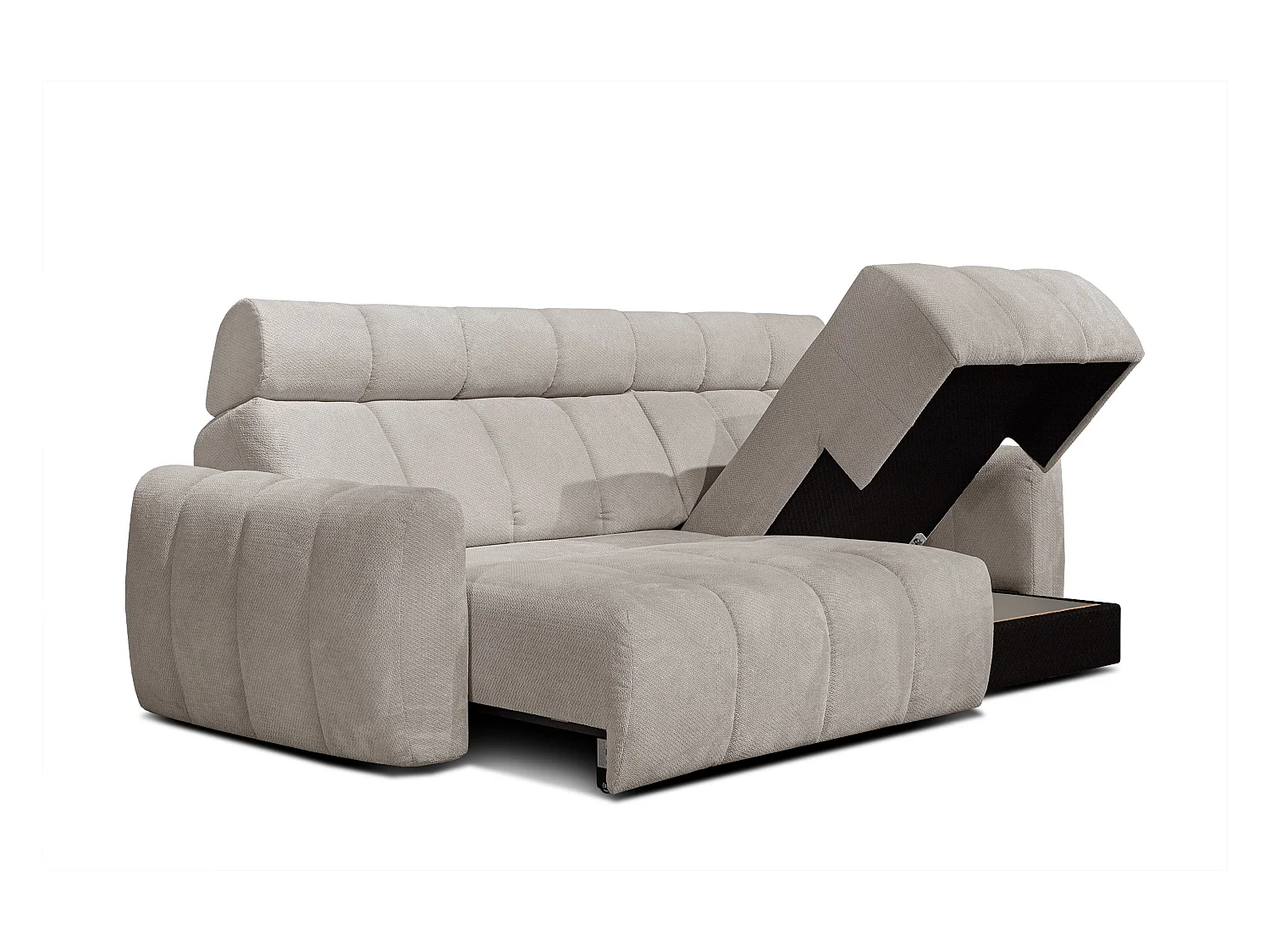 CANAPÉ D'ANGLE KIMI 3 places, tissu