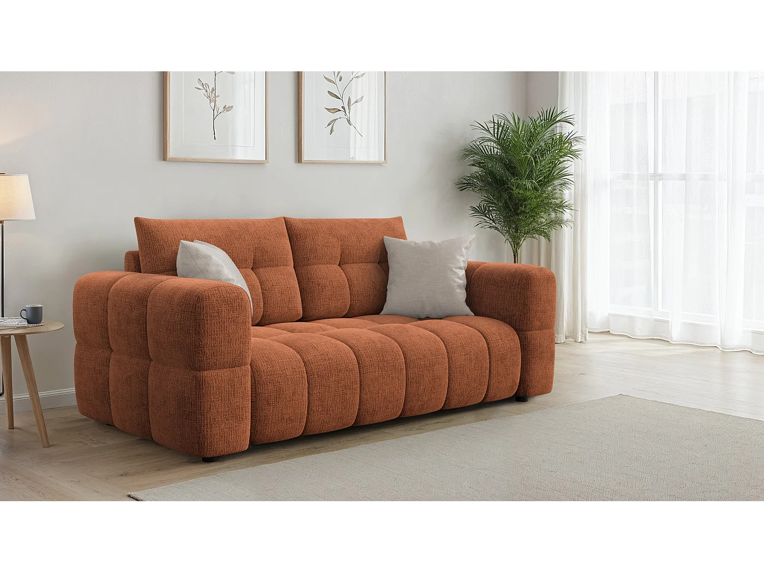 CLOUDI 2,5-Sitzer-Sofa, rostrot