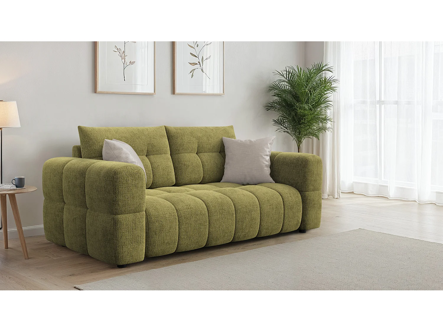 CLOUDI 2,5-Sitzer-Sofa, olivgrün
