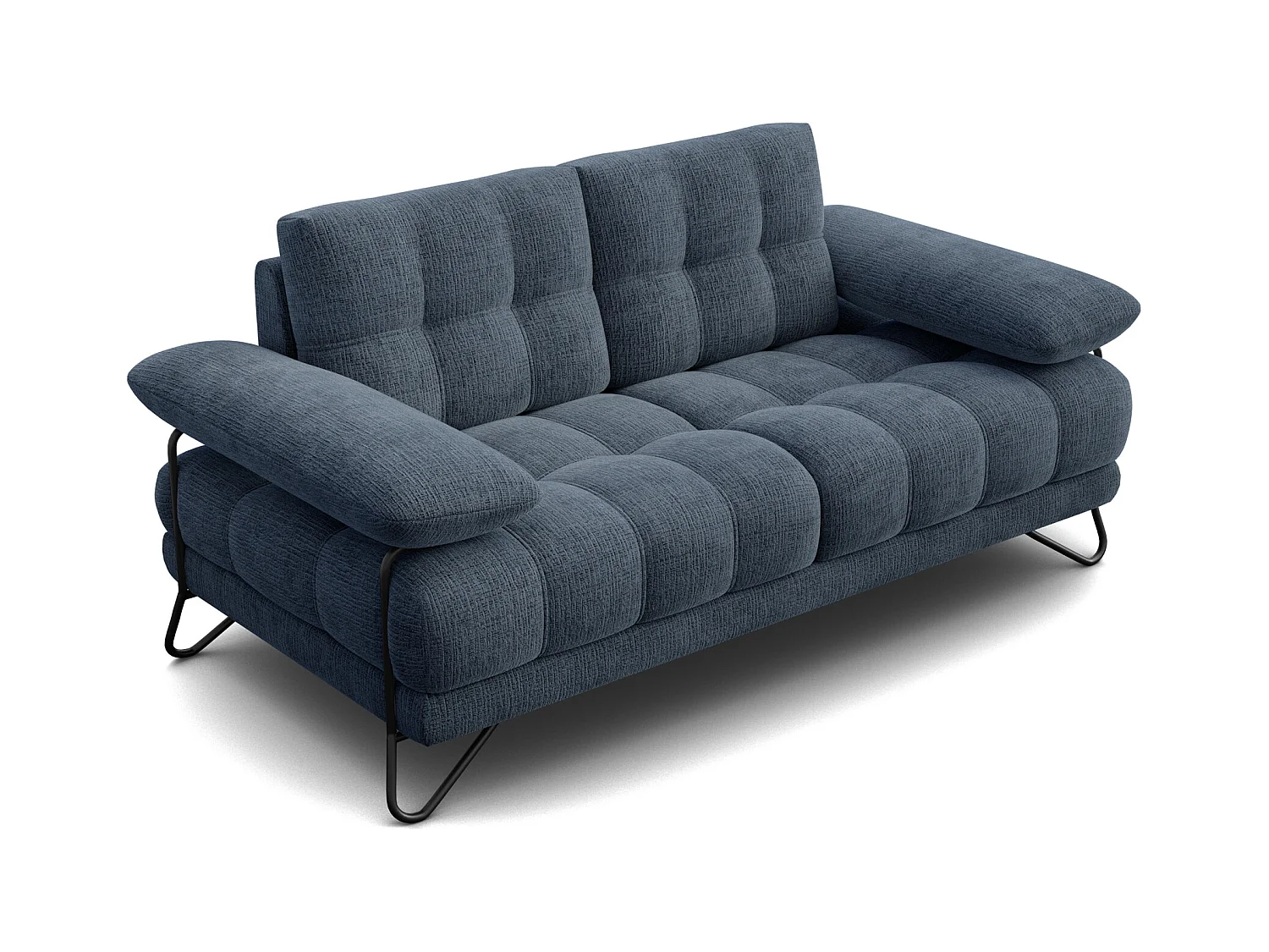 CANAPE BUBBARA 2 places, bleu marine