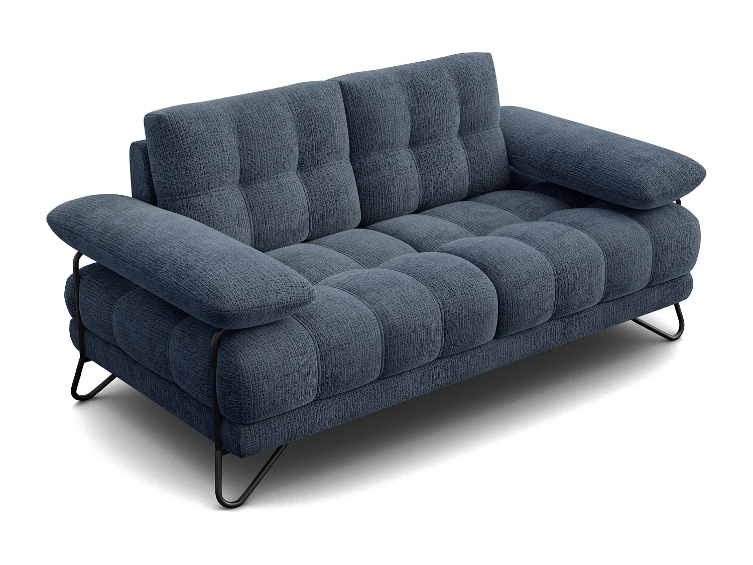 BUBBARA 2-Sitzer-Sofa, marineblau