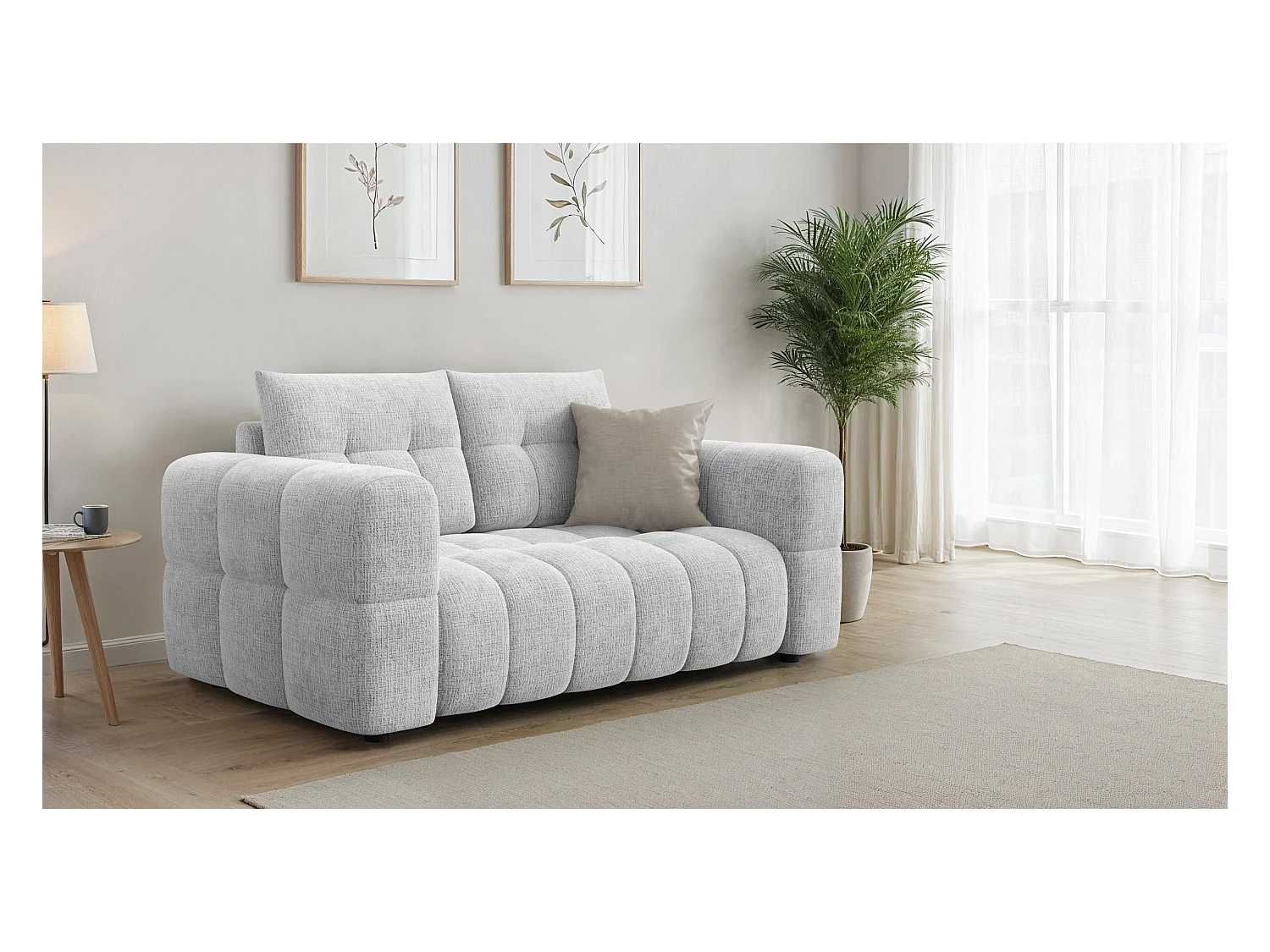 CANAPE CLOUDI 2 places, blanc