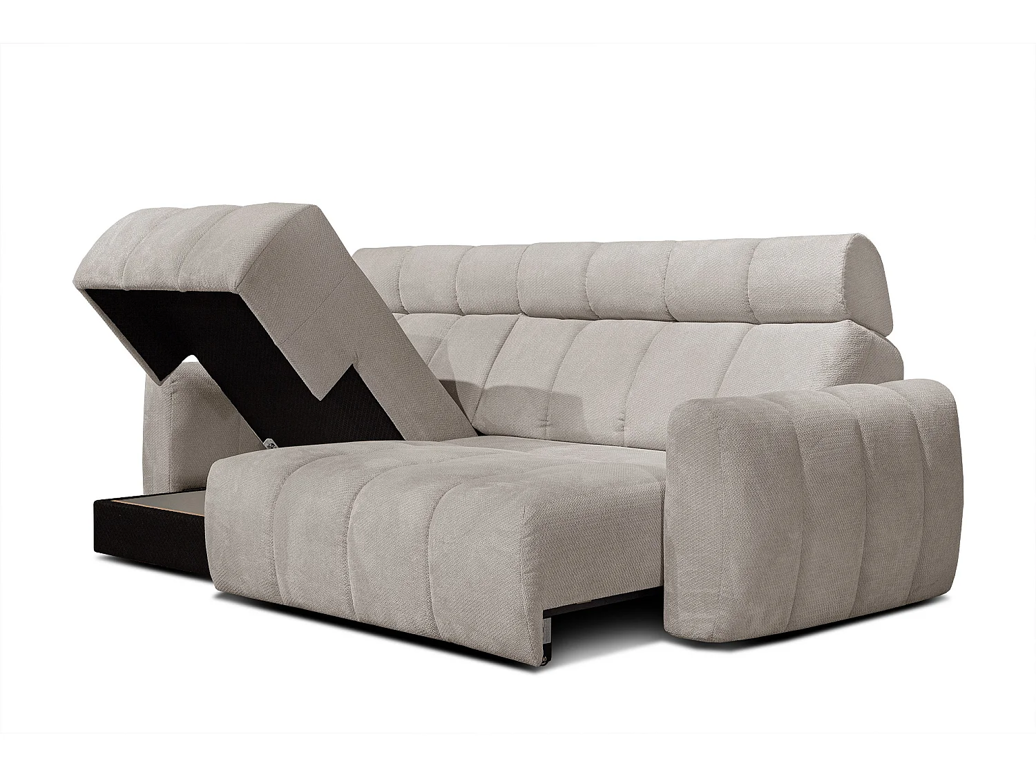 CANAPÉ D'ANGLE KIMI 3 places, tissu