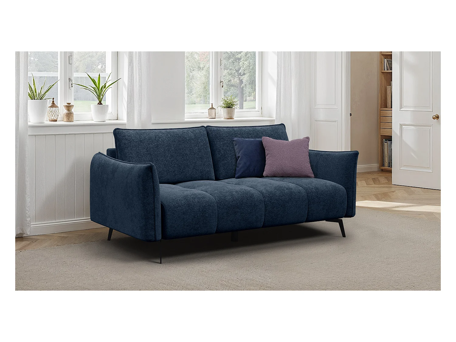 CANAPE AERA 2,5 places, bleu marine