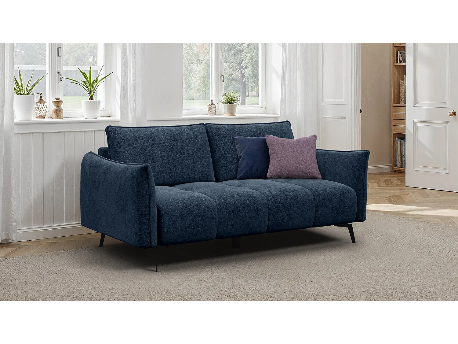 CANAPE AERA 2,5 places, bleu marine