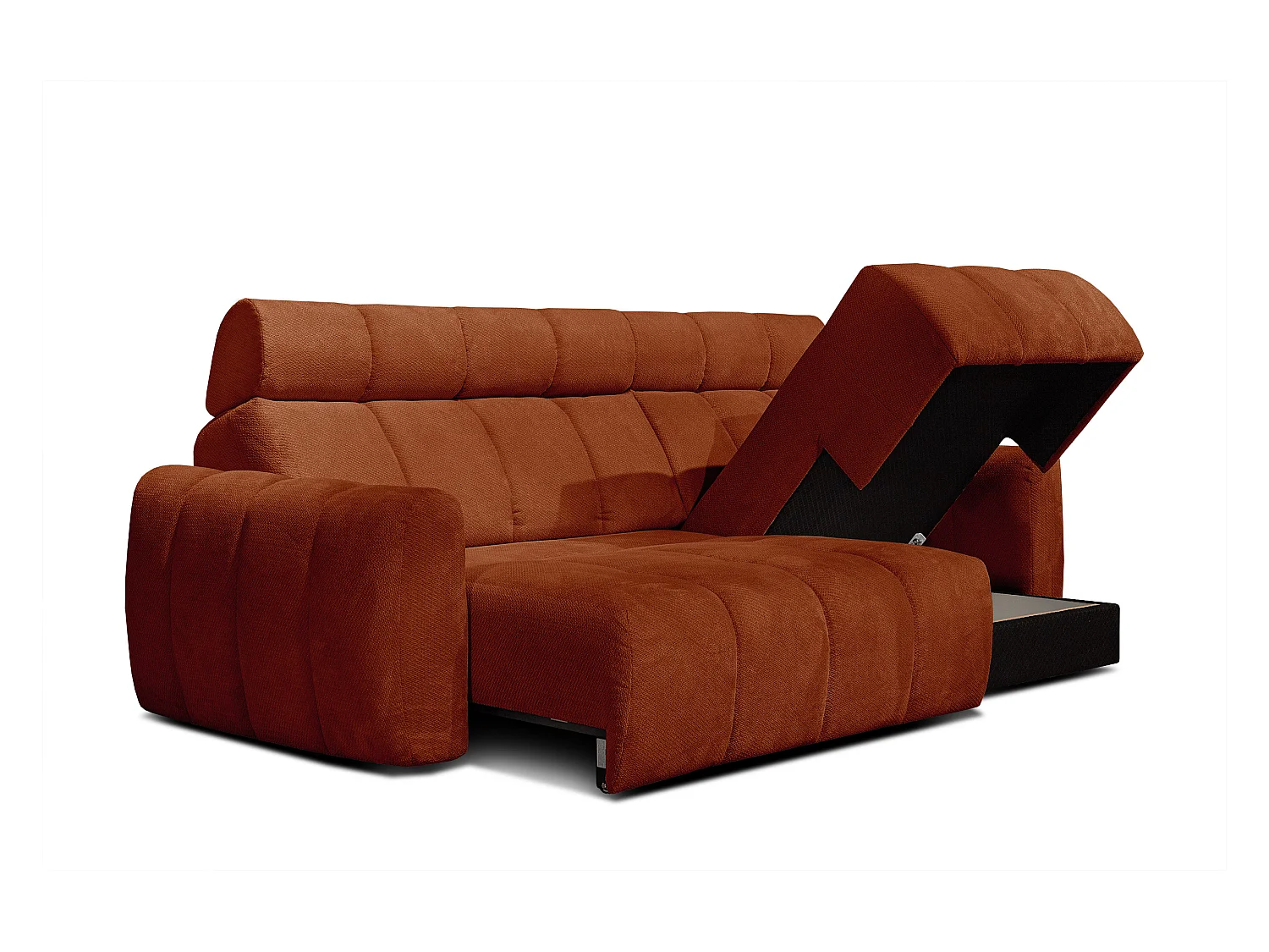 CANAPÉ D'ANGLE KIMI 3 places, tissu