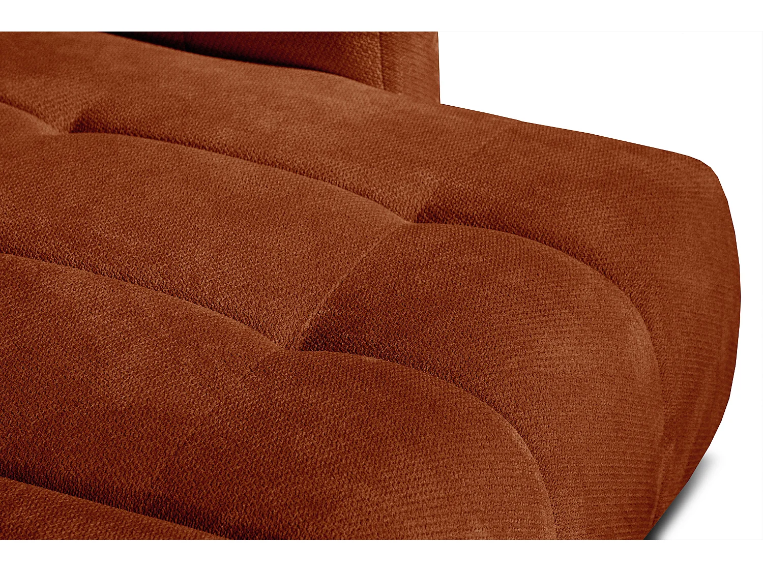 KIMI 3-Sitzer-Ecksofa, ausziehbarer Sitz, verstellbare Kopfstützen, rot