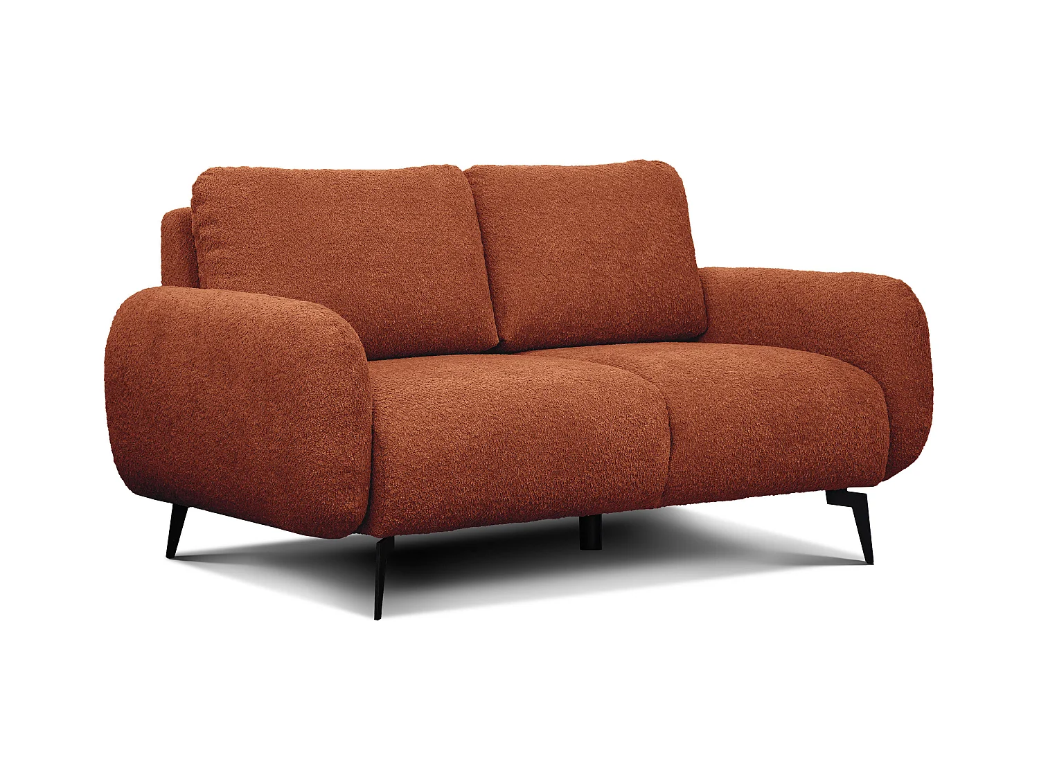 CANAPE FEBE 2 places, orange foncé