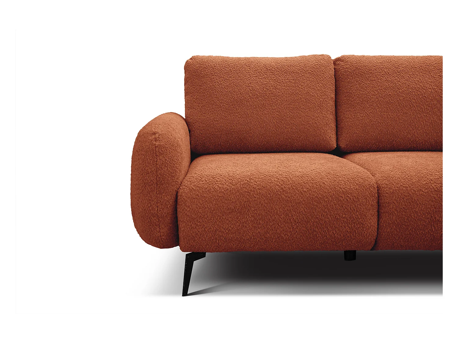 CANAPE FEBE 2 places, orange foncé