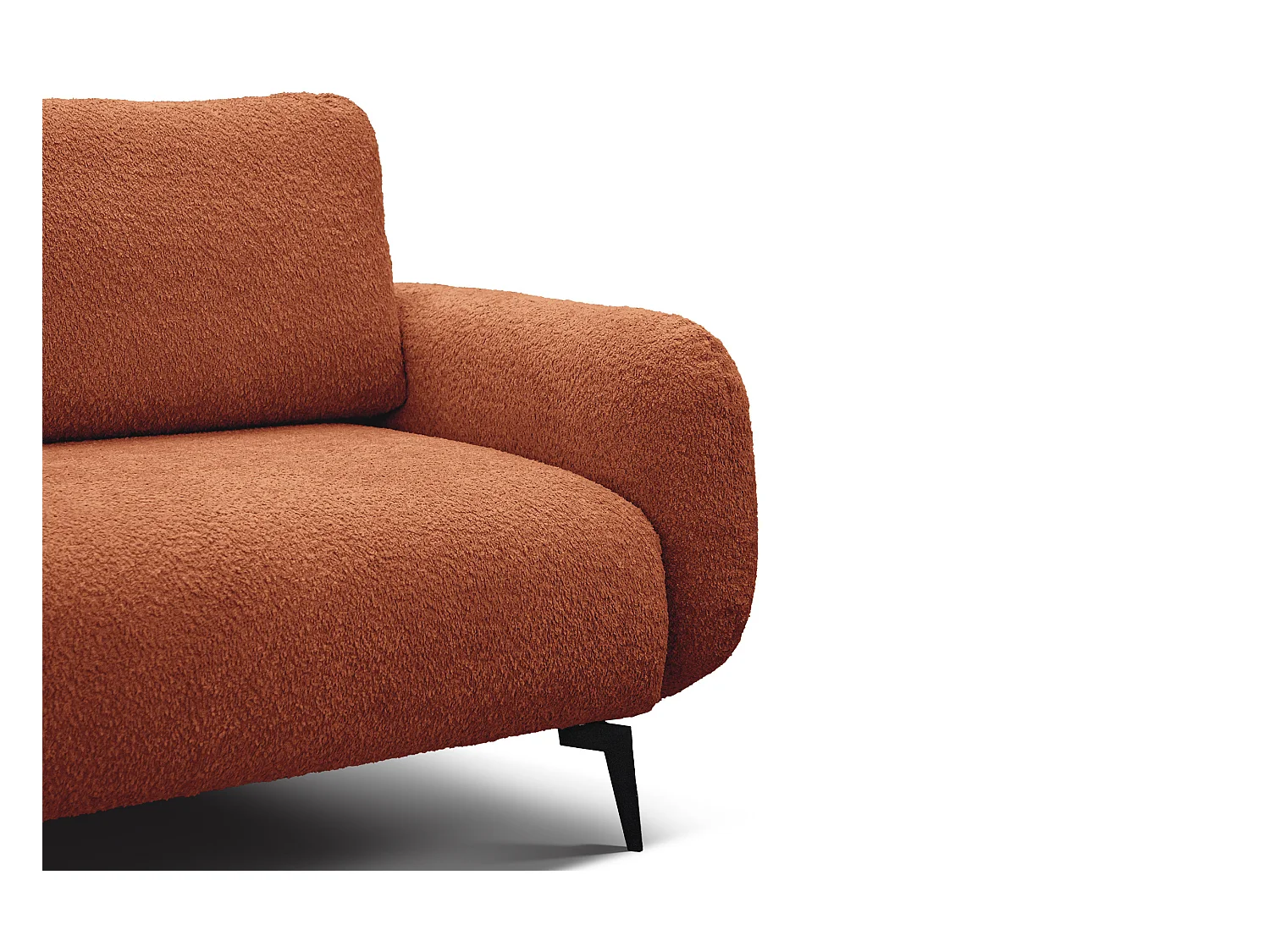 CANAPE FEBE 2 places, orange foncé