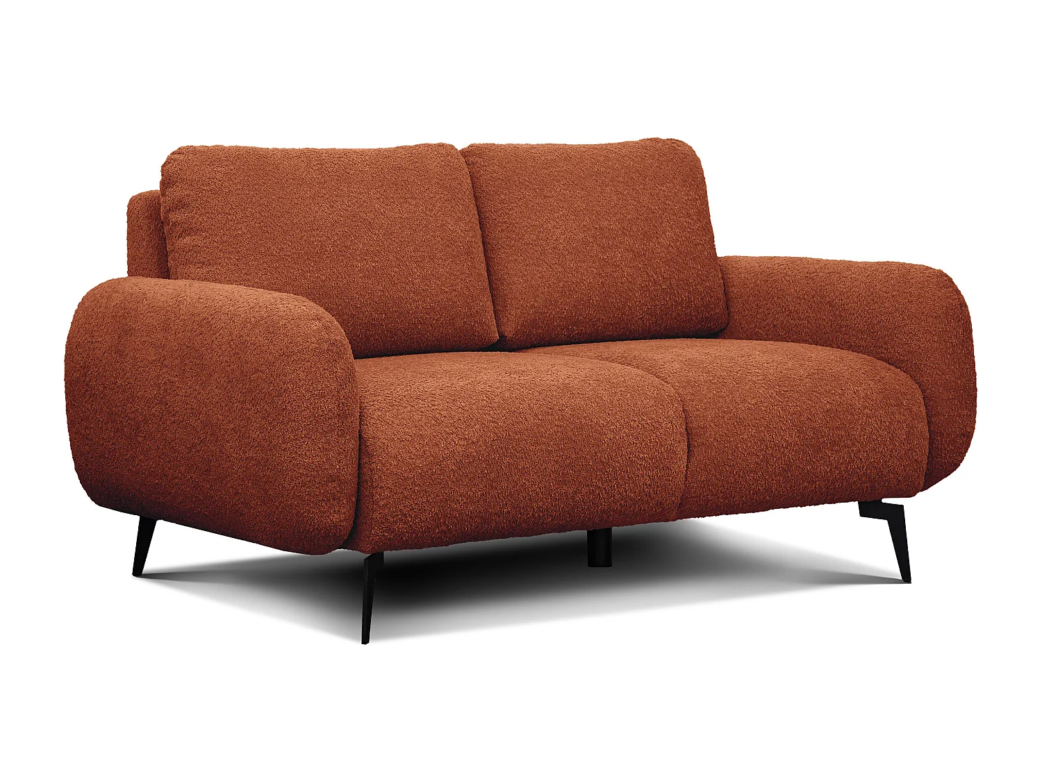 CANAPE FEBE 2 places, orange foncé