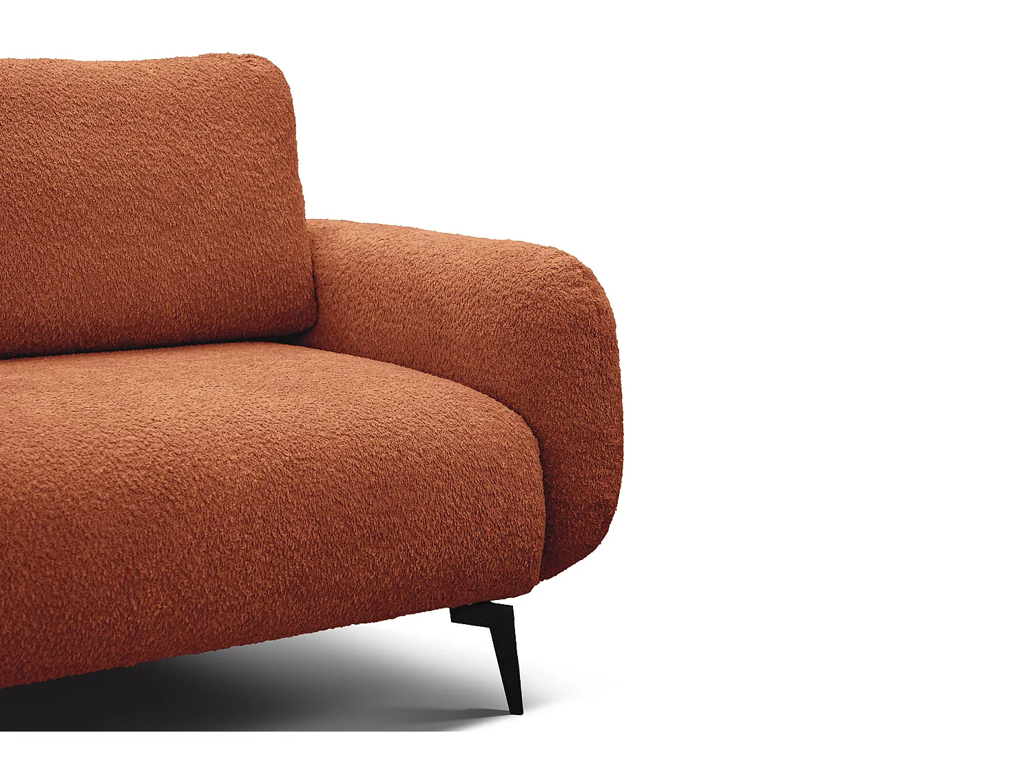 CANAPE FEBE 2 places, orange foncé