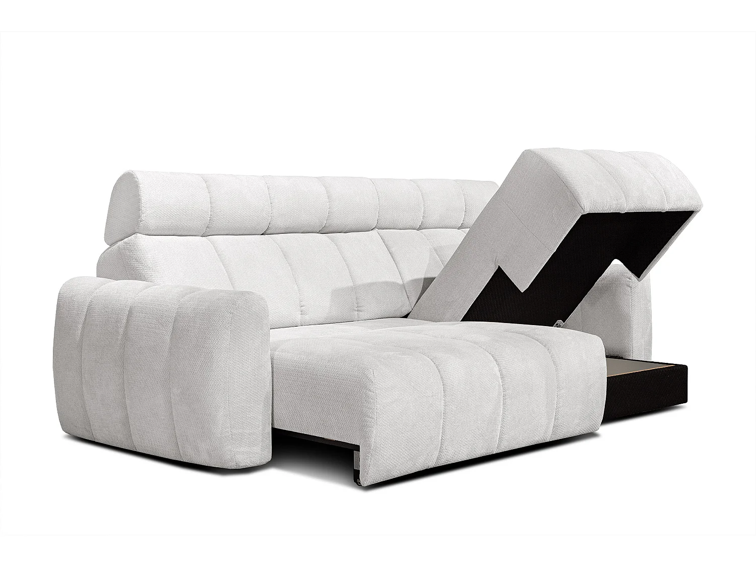 CANAPÉ D'ANGLE KIMI 3 places, tissu