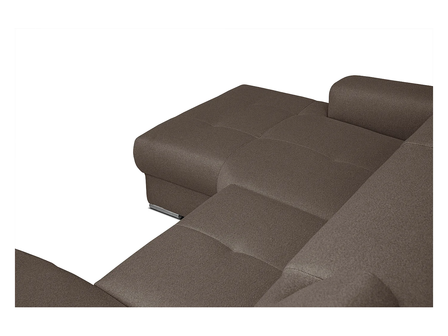 KARO 4-Sitzer-Ecksofa, 1 Relax, verstellbare Kopfstützen, braun