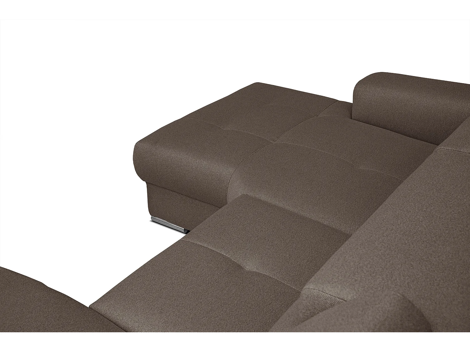 KARO 4-Sitzer-Ecksofa, 1 Relax, verstellbare Kopfstützen, braun