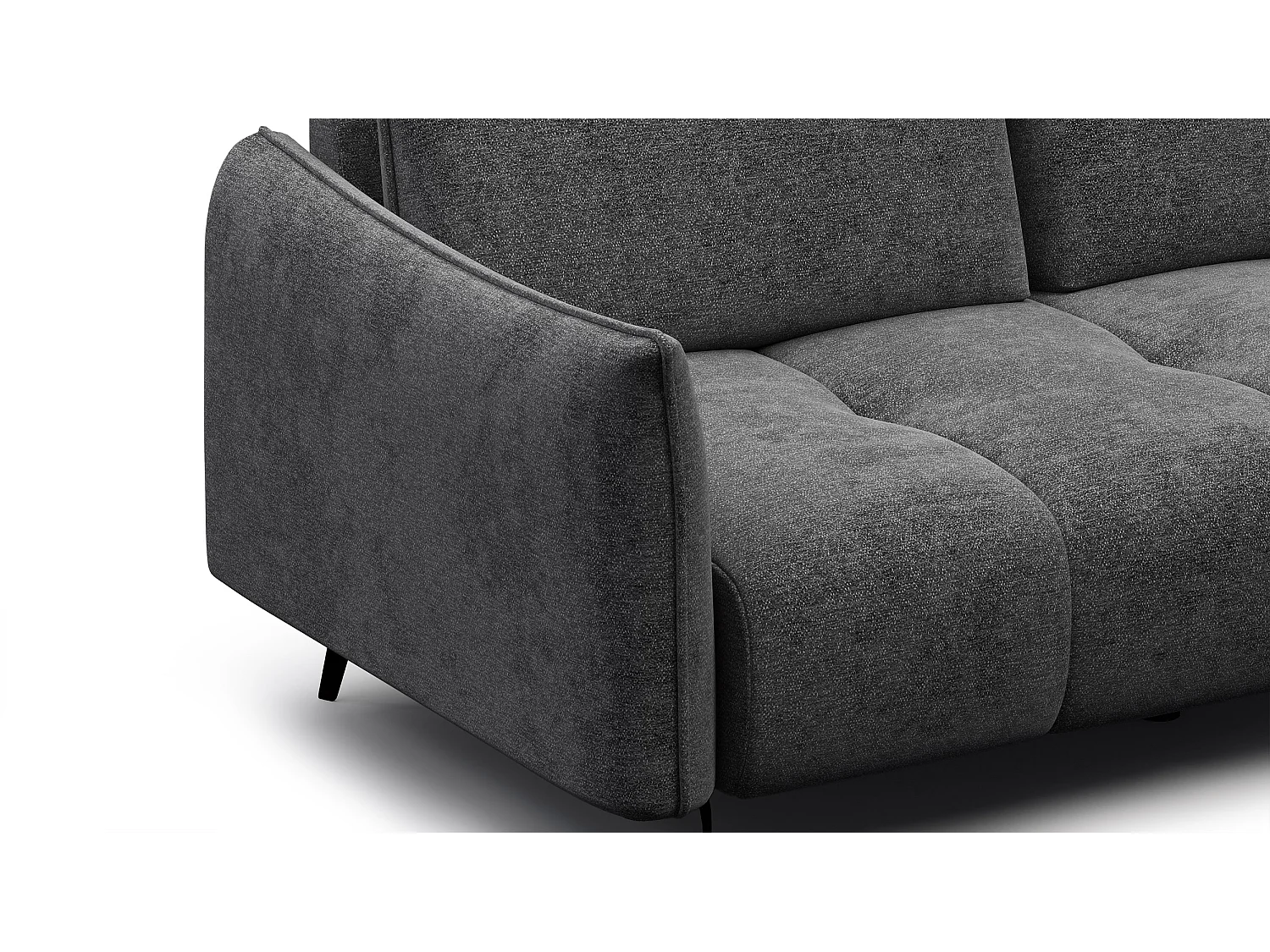 CANAPE AERA 2,5 places, gris foncé