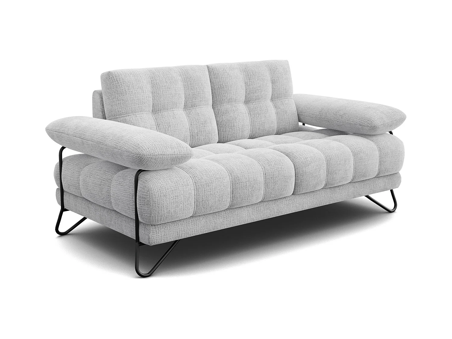 CANAPE BUBBARA 2 places, gris clair