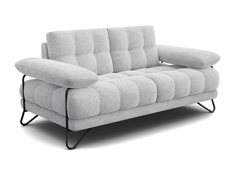 BUBBARA 2-Sitze-Sofa, hellgrau